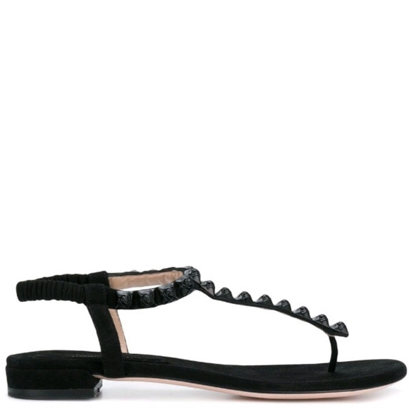 Stuart Weitzman Black Rosebud Sandal - Picture 6 of 10